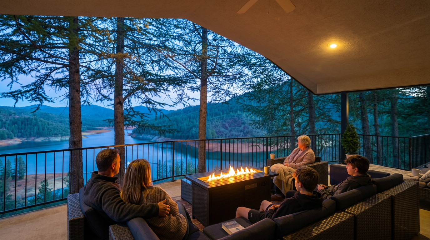 The Zen Retreats estate with lake views