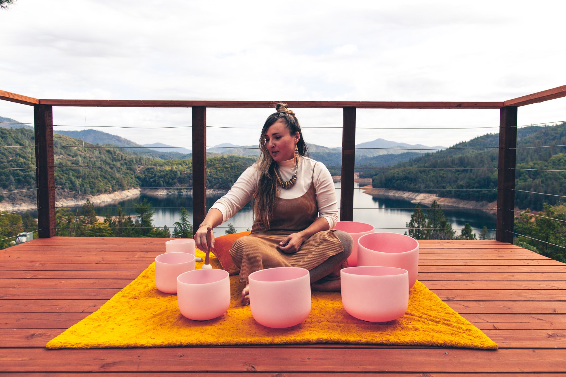 The Zen Retreats private estate with three homes overlooking Shasta Lake