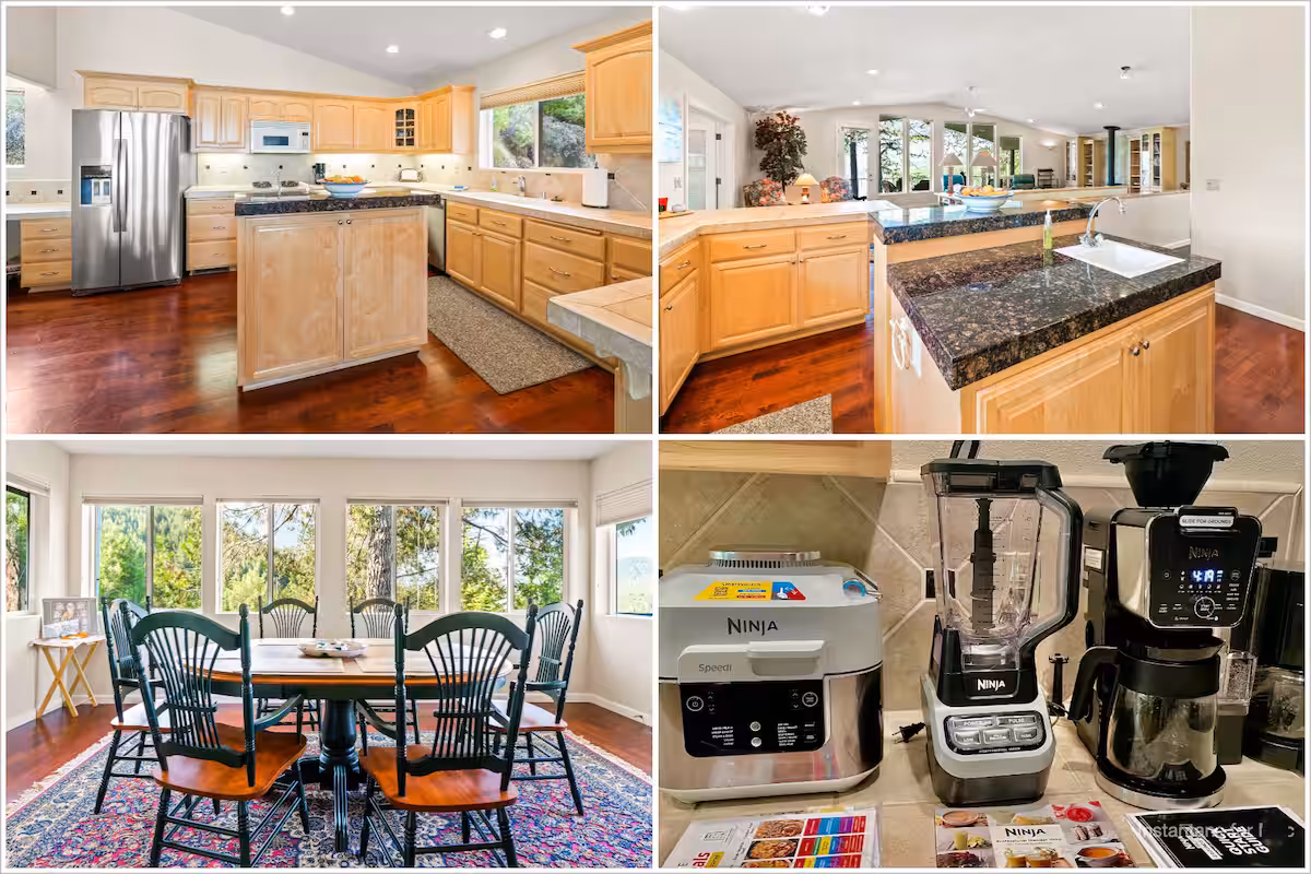 Fire pit gathering area at sunset